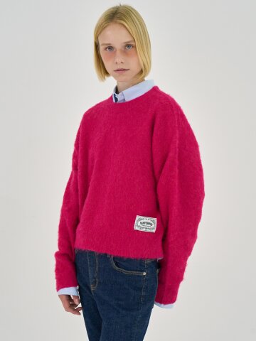 Brushed Soft Knit Fuchsia pink
