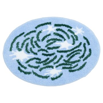 포시엘라 미니 터프팅 러그 주방 현관 인테리어 발매트 블루 폰드