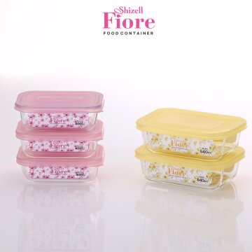 피오레 내열용기 직사각5종세트 (직사각400ml x 3EA+직사각640ml x 2EA)