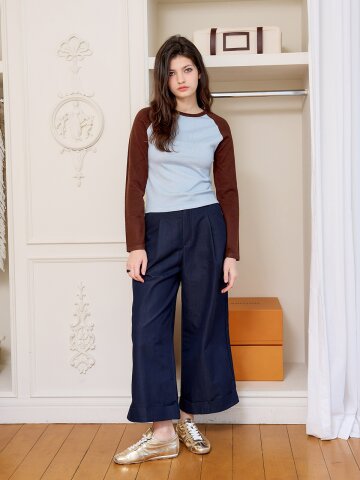 AR_Washed blue casual pants