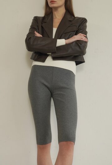 니트 바이커 팬츠