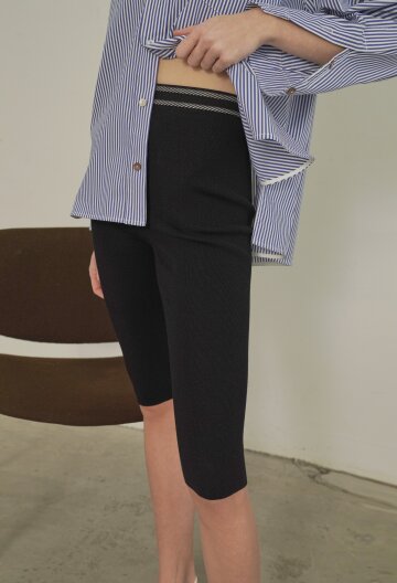 니트 바이커 팬츠