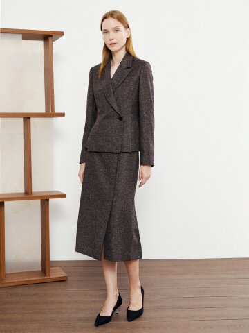 백 플리츠 H라인 스커트 