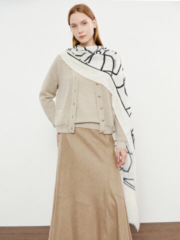 글리터 원사 브이넥 니트 가디건 