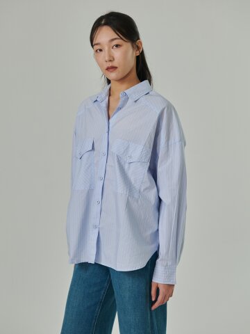 [코엣] 코튼 스트라이프 셔츠