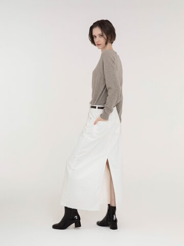 브라운 유광 크랙 베이직 앵클(5cm)