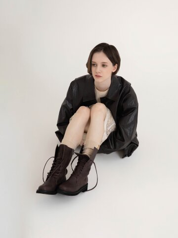 르네 빈티지 브라운 미들 워커(5cm)