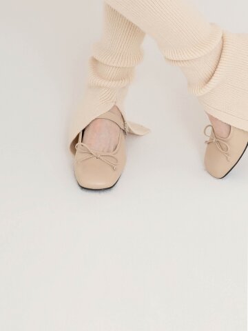 스퀘어 리본 스트랩 메리제인(3cm)_베이지,레드,블랙