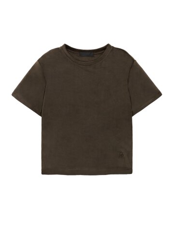 Velvet half t-shirt_brown