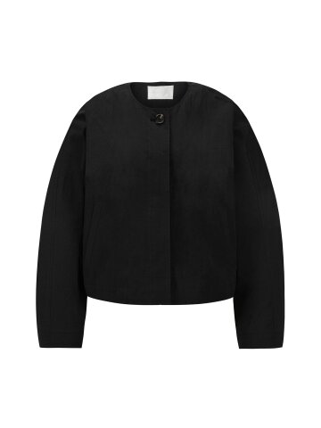 Round short jacket_black