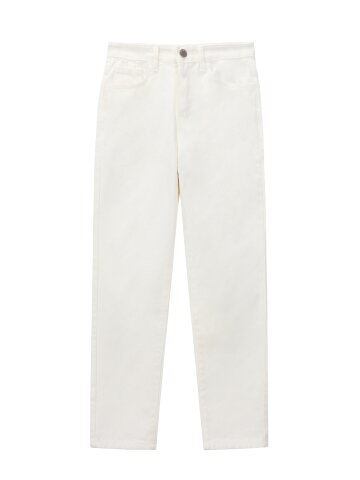 Regular cotton pants_ivory