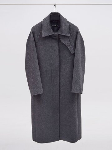 ALPACA BLEND MAC COAT - GREY