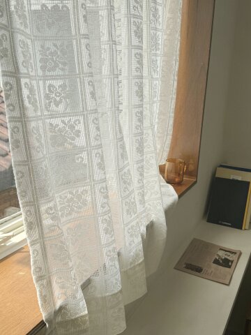  크로쉐 빈티지 자수 레이스 가리개커튼 3size