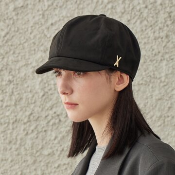 VA 스터드 이지 핏 뉴스보이 캡 블랙