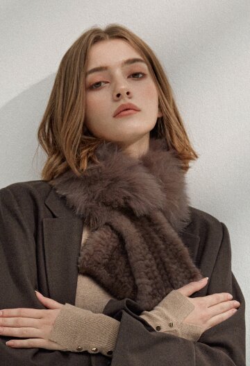 아니타(Anita) 밍크&폭스 머플러 