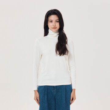 앙고라 혼방 터틀넥 티셔츠 풀오버 (UFJDTN346N-IVORY)