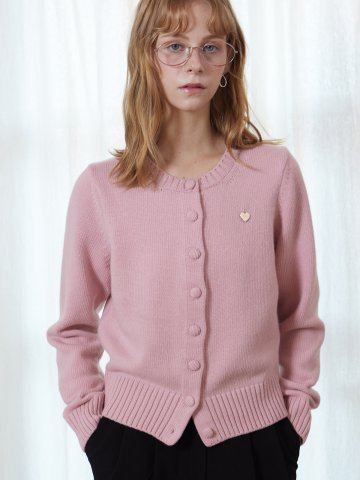 25 NEW Love Cashmere Wool Knit Cardigan_Pink_S M