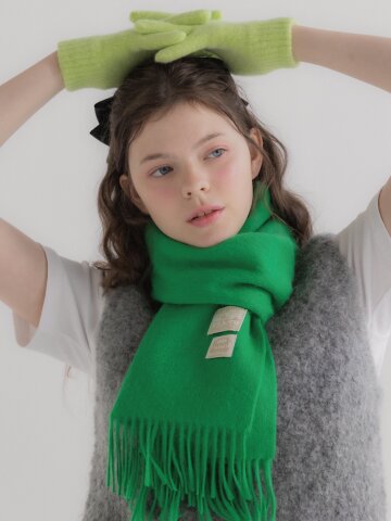 PREMIUM PURE WOOL 100 MUFFLER [ CLASSIC GREEN ] - 프리미엄 울 100 머플러 (M001CG)