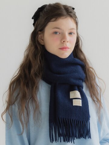 PREMIUM PURE WOOL 100 MUFFLER [ NAVY ] - 프리미엄 울 100 머플러 (M001NV)