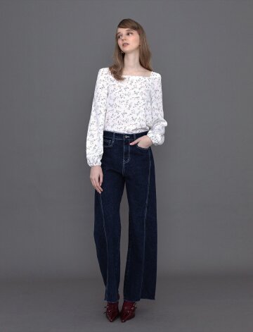 [페리 메라] 리나 스퀘어넥 블라우스