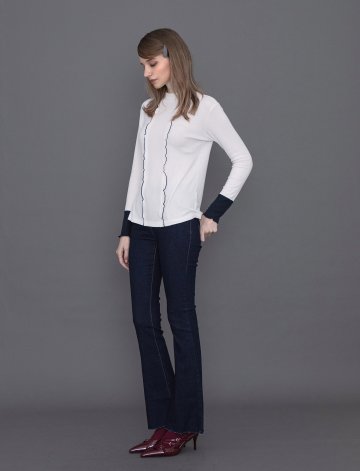 [페리 메라] 리아나 하프넥 소프트 목폴라 (화이트)