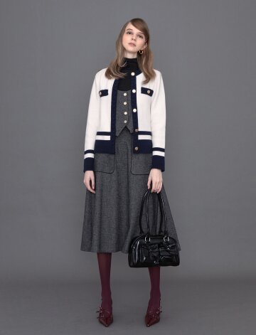 [페리 메라] 브리오니 울 캐시미어 니트 자켓 (아이보리)