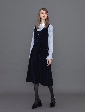 [페리 메라] 루핀 골덴 A라인 스커트