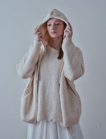 BA_Knitted zipper hooded jacket_3color