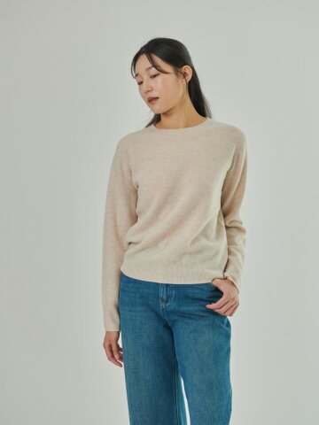 [코엣] 캐시 울 니트 탑_오트밀