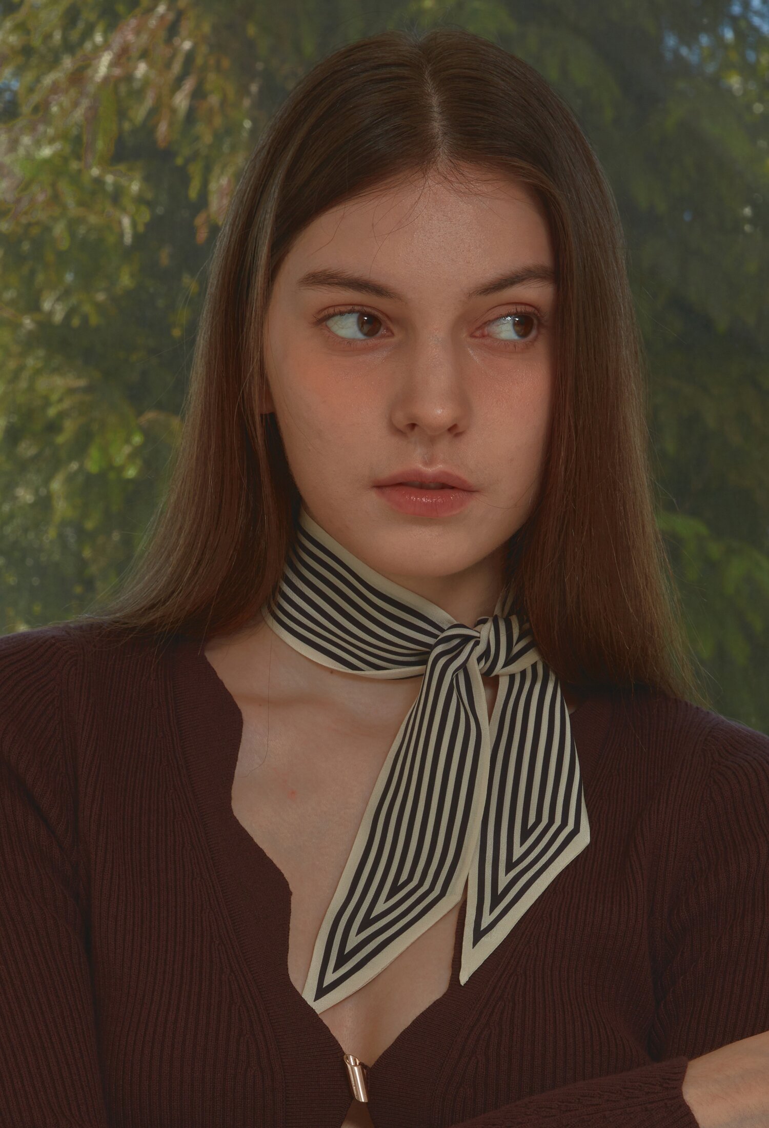 [기프트박스]_STRIPE TWILLY SCARF_4COLOR