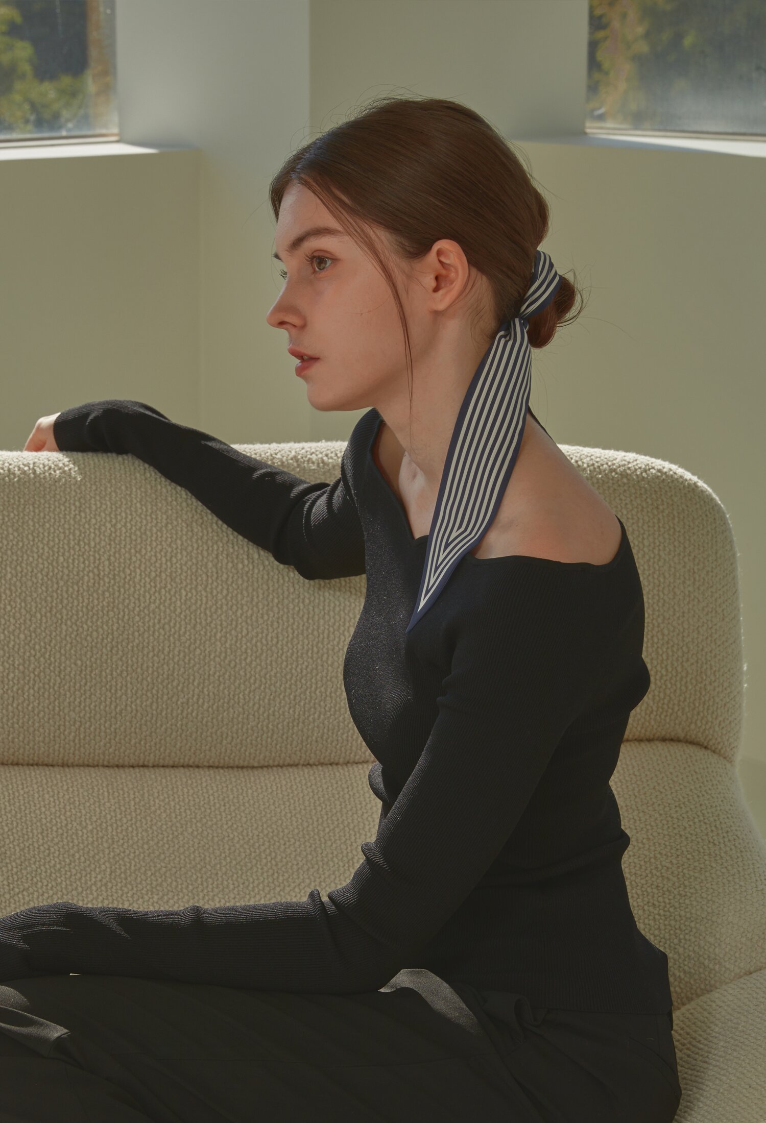[기프트박스]_STRIPE TWILLY SCARF_4COLOR
