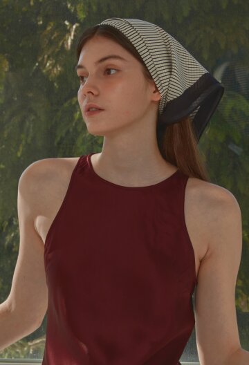 [기프트박스]_STRIPE SILK SCARF_2COLOR