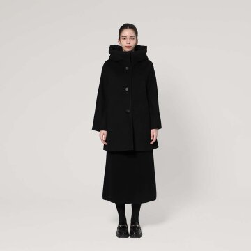 오버핏 후디드 하프 코트 (UFJWCO460N-BLACK)