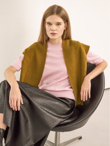 칼레이트 100% 캐시미어 숄 머플러 - 올리브 외 (5 컬러)