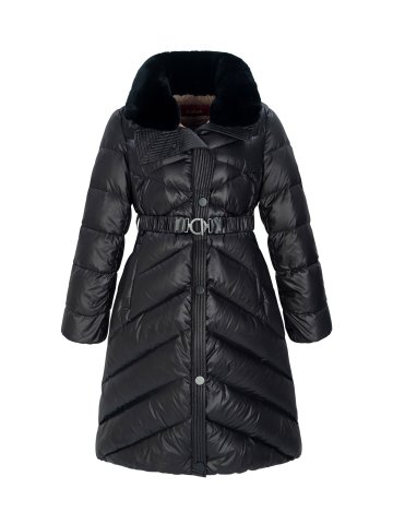 칼레이트 퍼 트리밍 퀼팅 다운 - 블랙