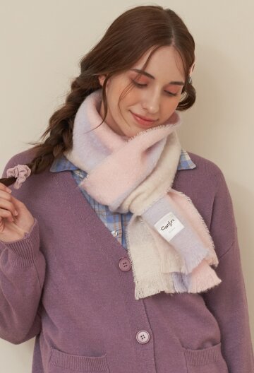 칼린 루나 체크 롱 머플러 S744MX302