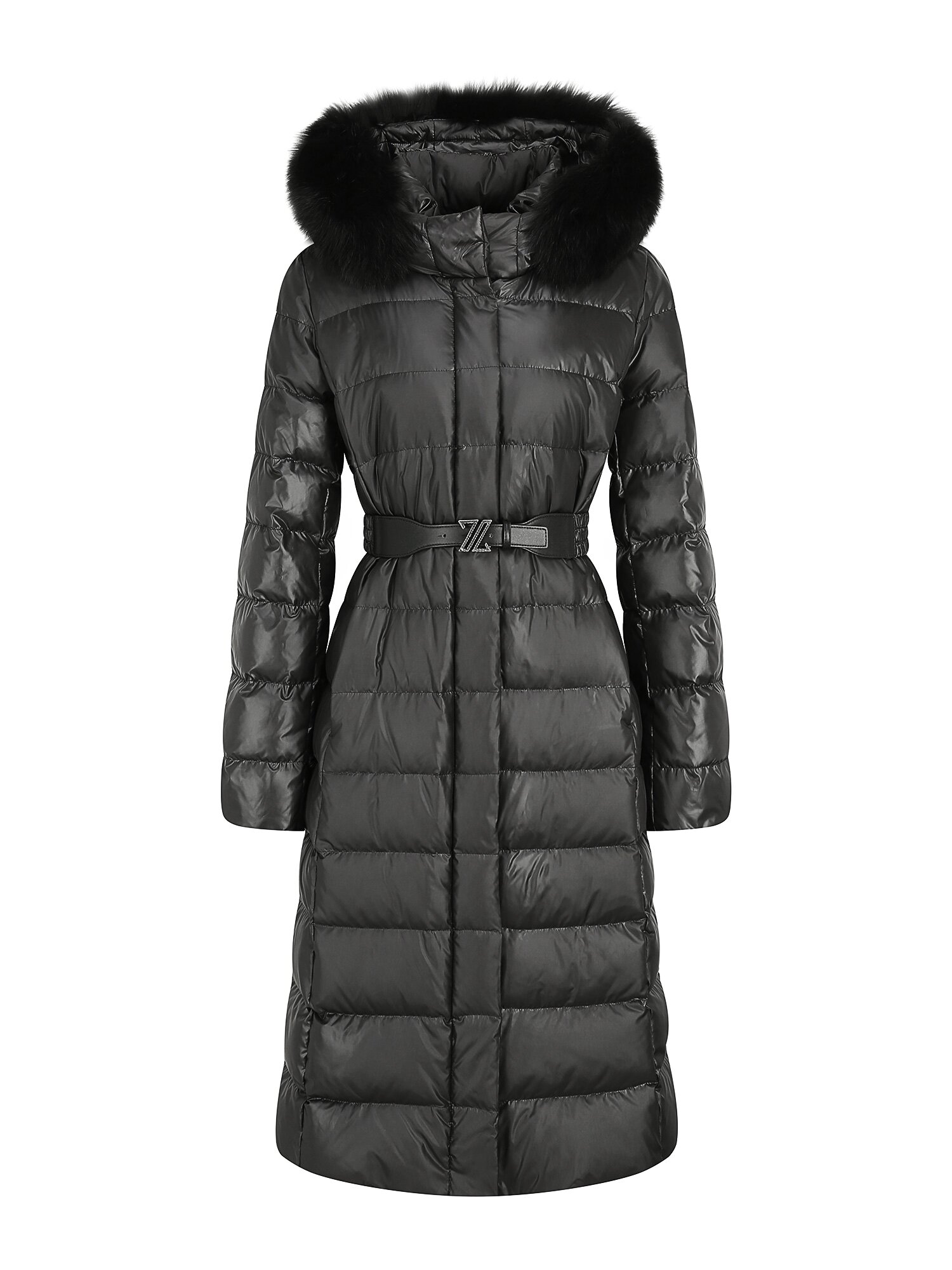 폭스퍼 글로시 퀼팅 덕다운 점퍼 (BLACK)