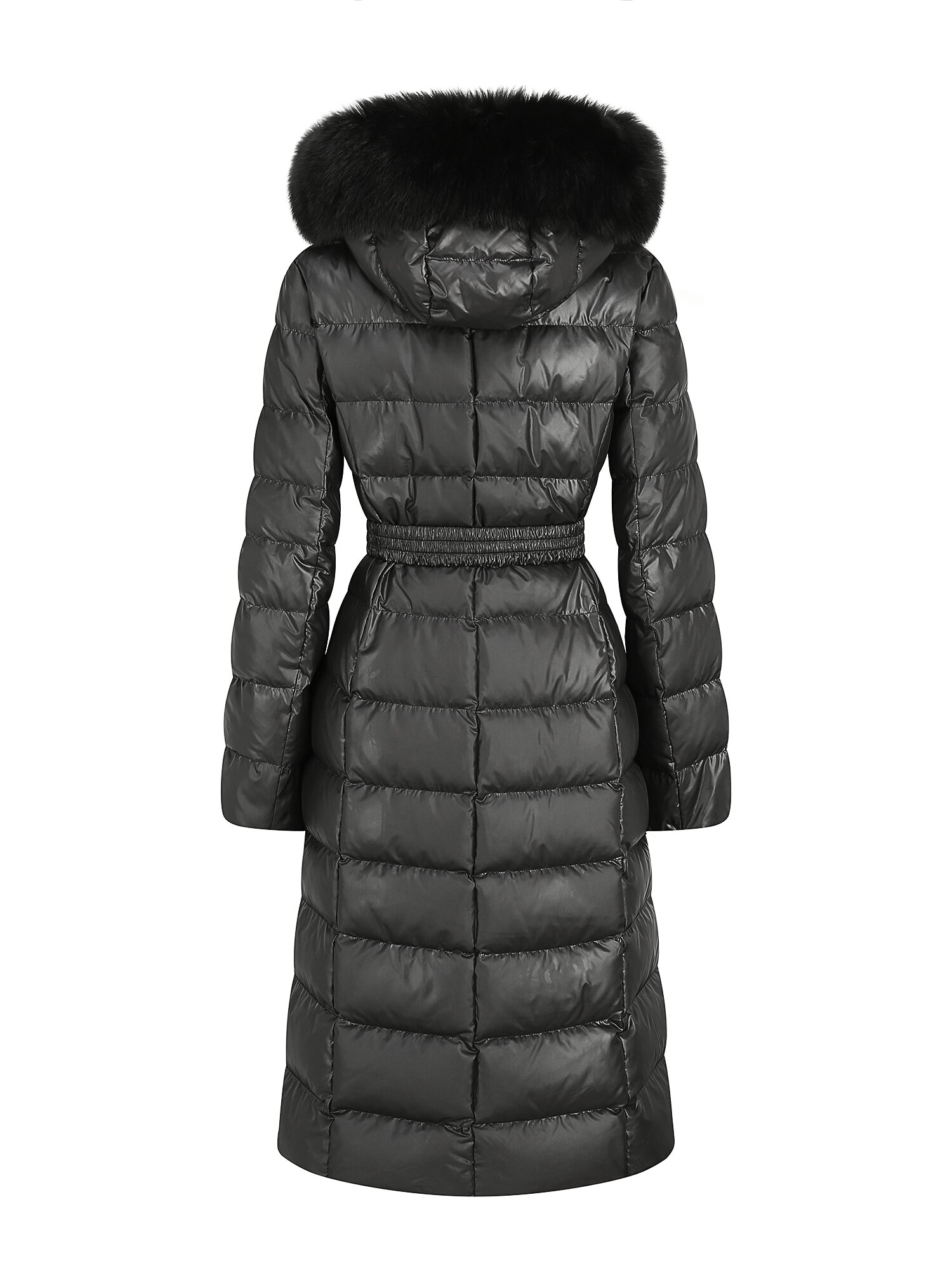 폭스퍼 글로시 퀼팅 덕다운 점퍼 (BLACK)