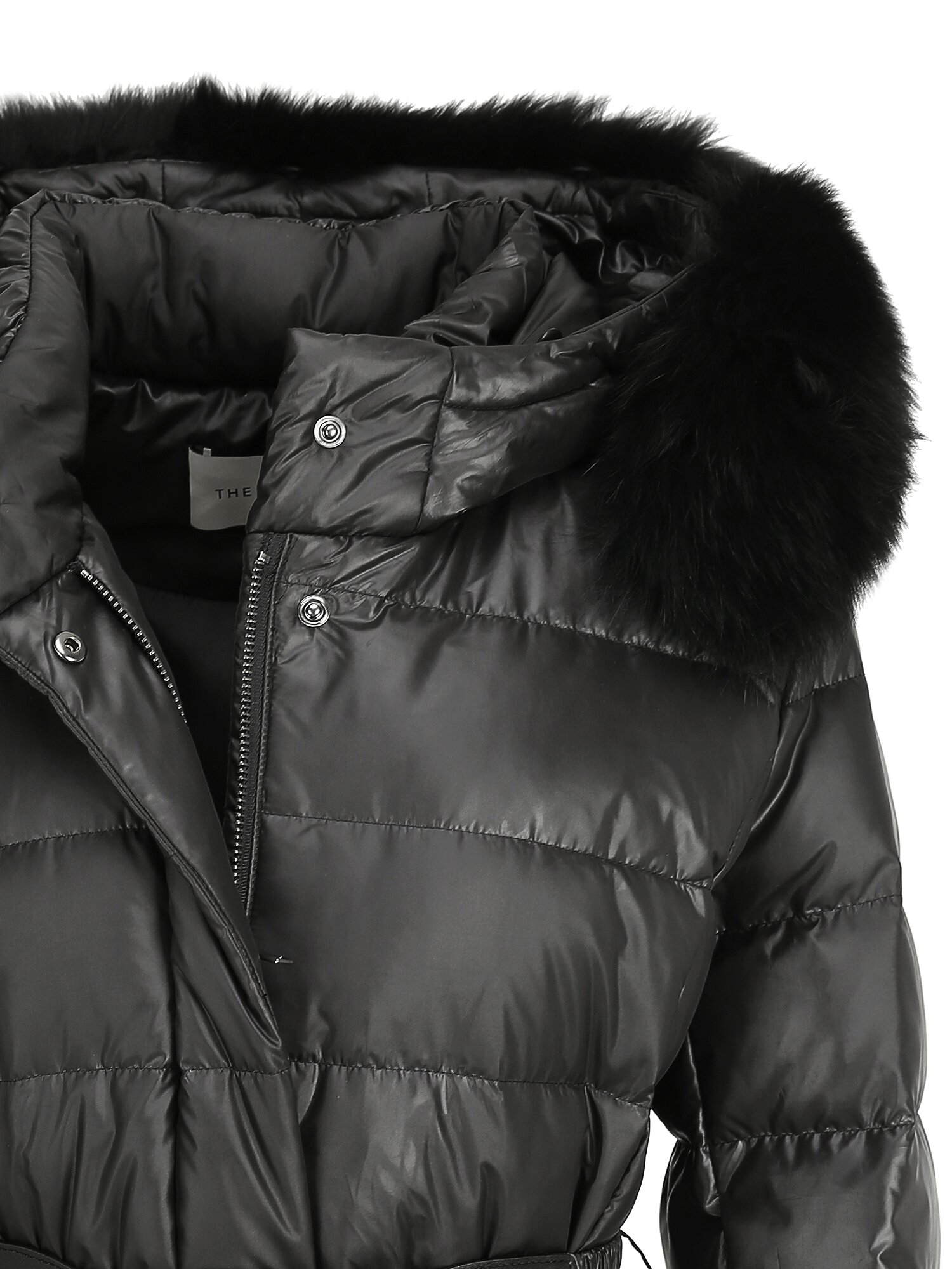 폭스퍼 글로시 퀼팅 덕다운 점퍼 (BLACK)