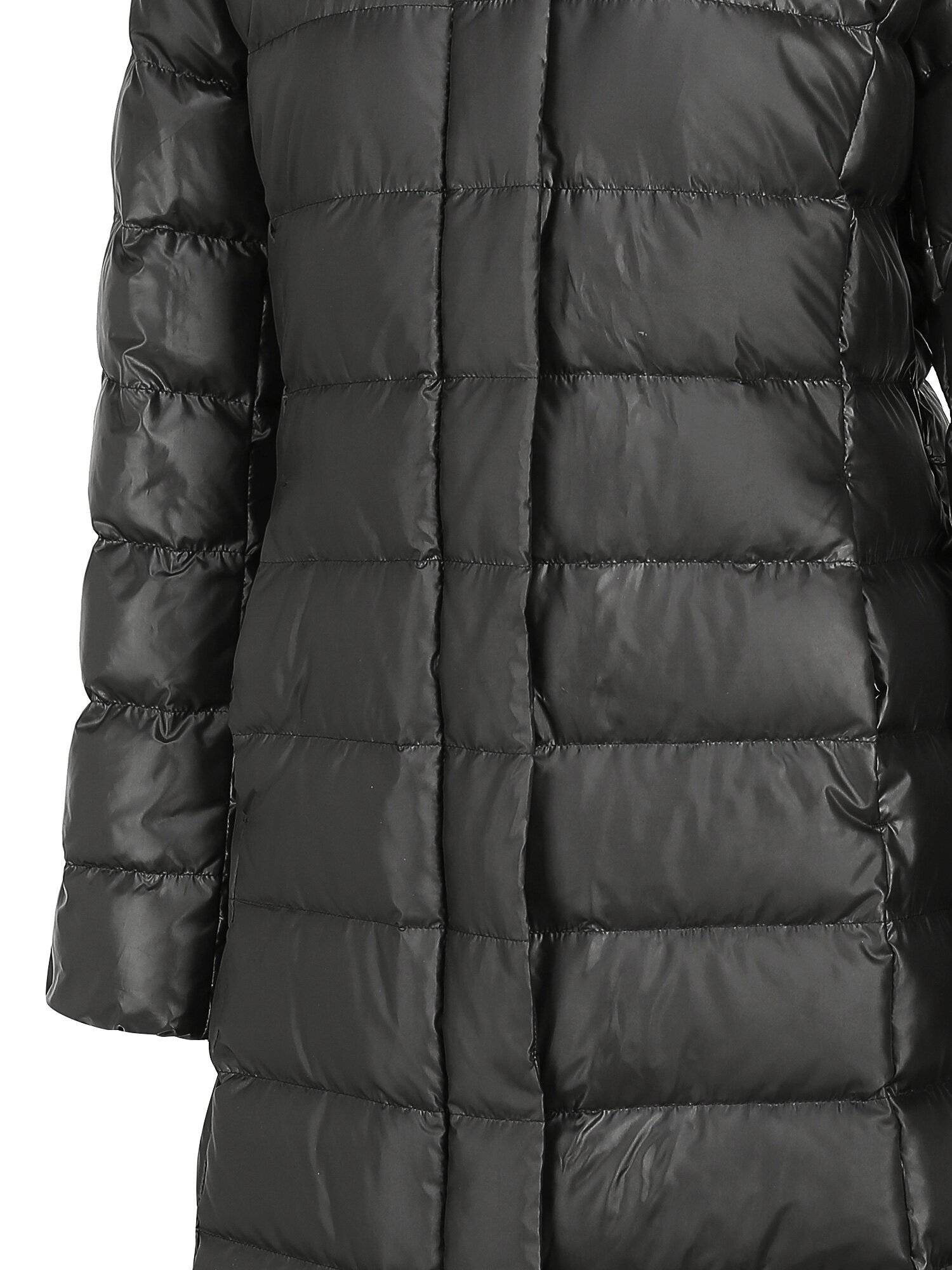 폭스퍼 글로시 퀼팅 덕다운 점퍼 (BLACK)