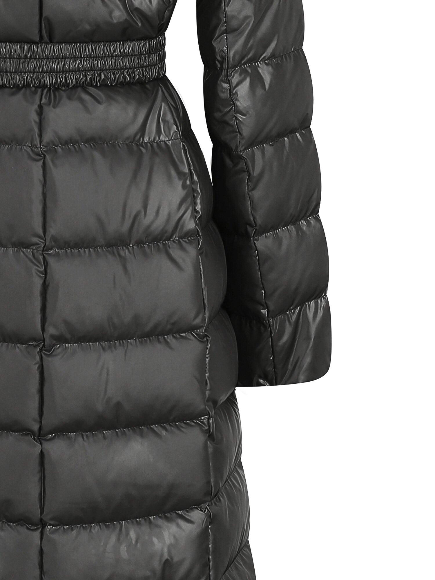 폭스퍼 글로시 퀼팅 덕다운 점퍼 (BLACK)