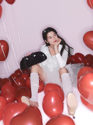 투포식스 Ribbon chain shoulder bag BK