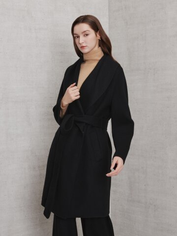 캐시미어 숄 칼라 핸드메이드 코트 