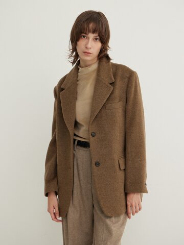 Essential Wool Blazer_BROWN