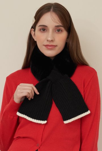 엘르 더제인 페이크퍼 머플러 SE44MX307