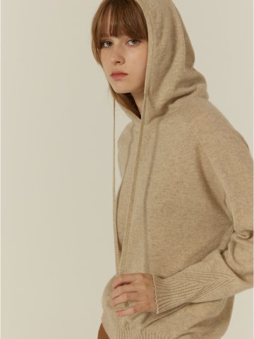 칼레이트 100% 캐시미어 후디 스웨터 - 베이지 외 (2 colors)