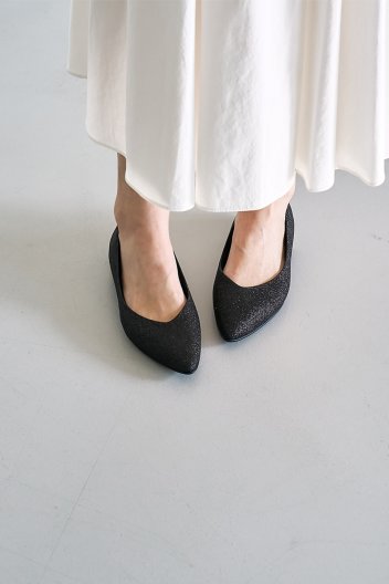 274065-24 플랫슈즈_글리터블랙(1.5cm)