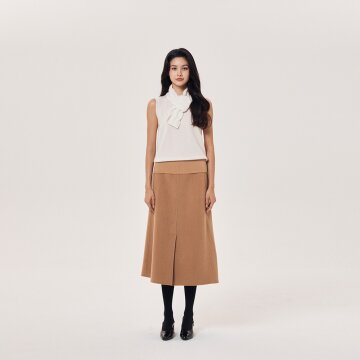 핸드메이드 롱 스커트 (UFJWBS482N-BROWN)