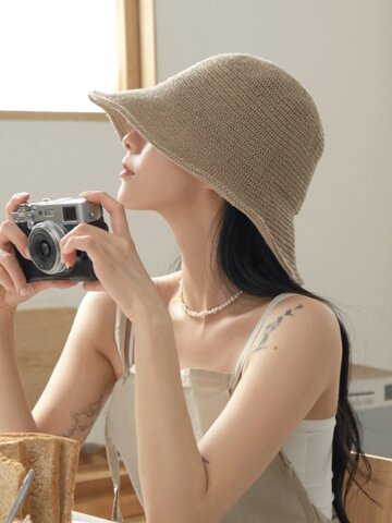 휴양지 라탄 벙거지 버킷햇 여름 모자 4color