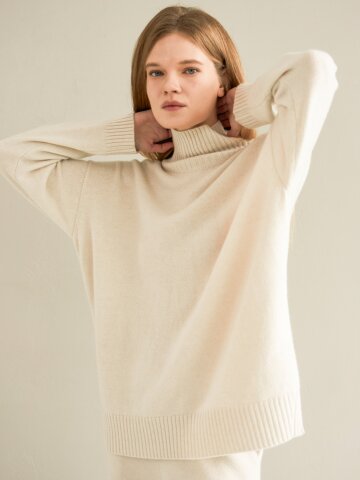 칼레이트 100% 캐시미어 루즈핏 스웨터 - 뉴트럴 외 (5컬러)